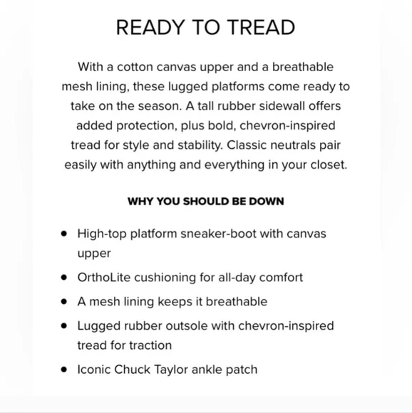 CONVERSE CHUCK TAYLOR ALL STAR LUGGED CANVAS 2.0 WHITE HI-TOP SNEAKERS s… - Picture 10 of 17